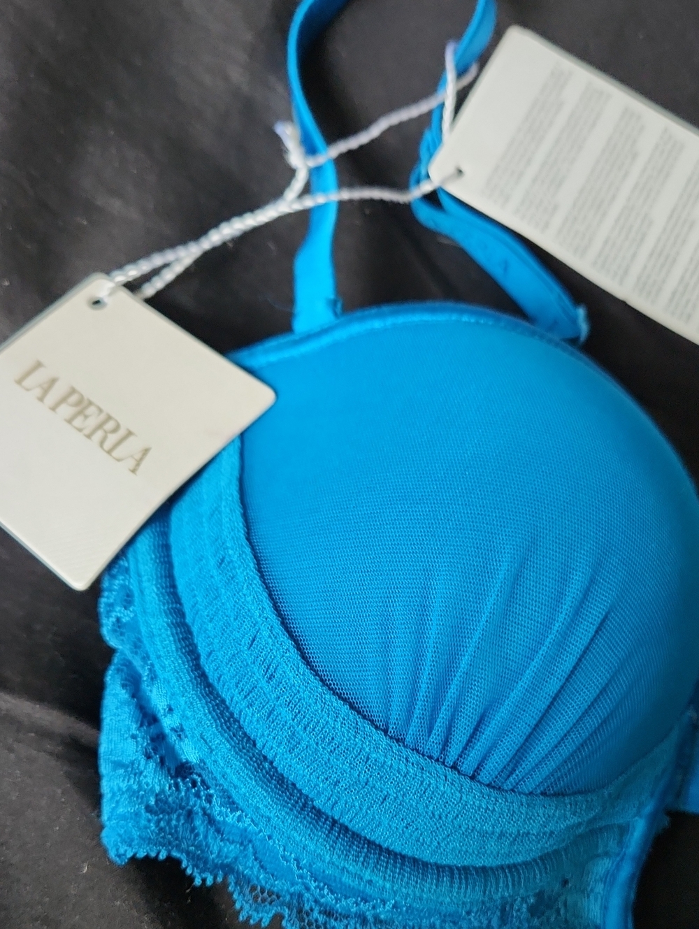 BNWT La Perla Turquoise Lace Push-Up Bra 70D